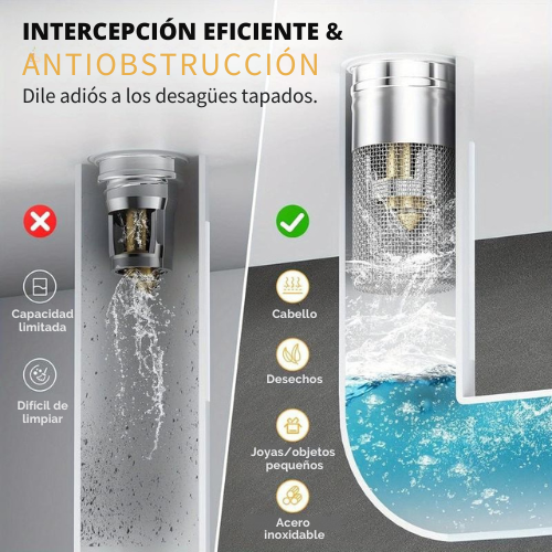 X2 Tapón Filtro para drenaje | Aquavo™